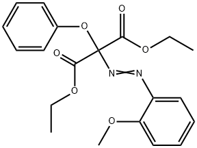 Propanedioic acid, 2-[2-(2-methoxyphenyl)diazenyl]-2-phenoxy-, 1,3-diethyl ester Structure