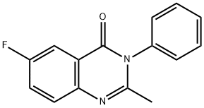 6-氟-2-甲基-3-苯基喹唑啉-4(3H)-酮, 49579-00-2, 结构式