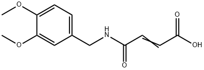N-(3,4-dimethoxybenzyl)maleamic acid 化学構造式