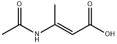(E)-3-乙酰氨基丁-2-烯酸, 497262-03-0, 结构式