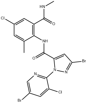 500011-53-0 1H-Pyrazole-5-carboxamide, 3-bromo-1-(5-bromo-3-chloro-2-pyridinyl)-N-[4-chloro-2-methyl-6-[(methylamino)carbonyl]phenyl]-