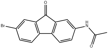 N-(7-Bromo-9-oxo-9H-fluoren-2-yl)acetamide 化学構造式