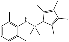 N-(2,6-二甲基苯基)-1,1-二甲基-1-(2,3,4,5-四甲基-2,4-环戊二烯-1-基)-(9CI)二胺,500906-71-8,结构式