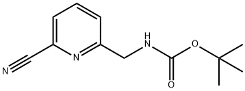 Carbamic acid, N-[(6-cyano-2-pyridinyl)methyl]-, 1,1-dimethylethyl ester Structure