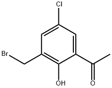 1-[3-(Bromomethyl)-5-chloro-2-hydroxyphenyl]ethanone Structure