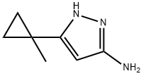 5-(1-甲基环丙基)-1H-吡唑-3-胺 结构式