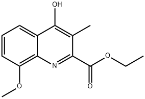 ethyl 4-hydroxy-8-methoxy-3-methylquinoline-2-carboxylate Struktur