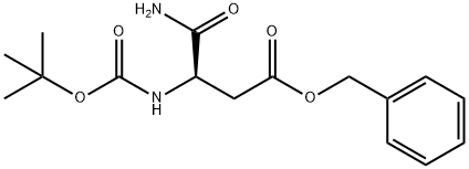 Butanoic acid, 4-amino-3-[[(1,1-dimethylethoxy)carbonyl]amino]-4-oxo-, phenylmethyl ester, (3R)- 化学構造式