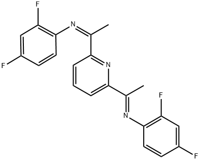 Benzenamine, N,N'-(2,6-pyridinediyldiethylidyne)bis[2,4-difluoro- (9CI) 化学構造式
