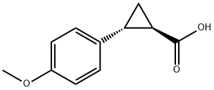 trans-2-(4-methoxyphenyl)cyclopropane-1-carboxylic acid 结构式