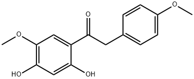 1-(2,4-Dihydroxy-5-methoxyphenyl)-2-(4-methoxyphenyl)ethanone Struktur