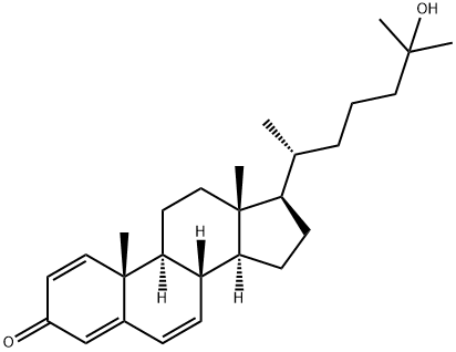 25-Hydroxycholesta-1,4,6-trien-3-one,51297-13-3,结构式