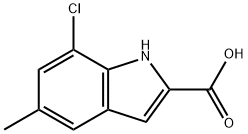 1H-Indole-2-carboxylic acid, 7-chloro-5-methyl- Structure
