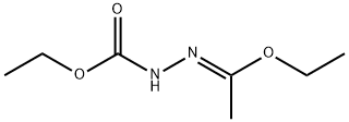 Hydrazinecarboxylic acid, (1-ethoxyethylidene)-, ethyl ester, (E)- (9CI)
