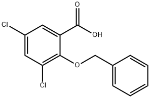 2-(苄氧基)-3,5-二氯苯甲酸, 518978-12-6, 结构式