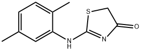 2-[(2,5-dimethylphenyl)amino]-4,5-dihydro-1,3-thiazol-4-one 化学構造式