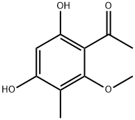 1-(4,6-Dihydroxy-2-methoxy-3-methylphenyl)ethanone (Pseudoaspidinol-A) 化学構造式