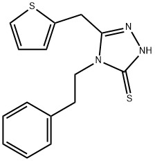 4-(2-phenylethyl)-5-(thiophen-2-ylmethyl)-4H-1,2,4-triazole-3-thiol 结构式