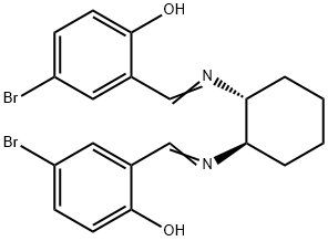 Phenol, 2,2'-[(1R,2R)-1,2-cyclohexanediylbis(nitrilomethylidyne)]bis[4-bromo- Struktur