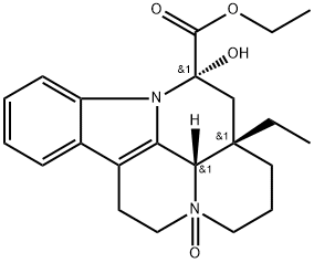 (41S,12S,13aS)-12-(ethoxycarbonyl)-13a-ethyl-12-hydroxy-2,3,41,5,6,12,13,13a-octahydroindolo[3,2,1-de]pyrido[3,2,1-ij][1,5]naphthyridine 4(1H)-oxide 化学構造式