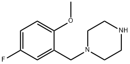 1-[(5-fluoro-2-methoxyphenyl)methyl]piperazine Struktur