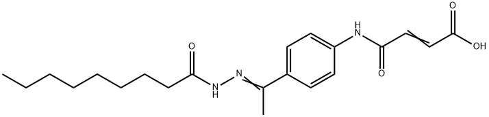 (E)-4-[4-[(E)-C-methyl-N-(nonanoylamino)carbonimidoyl]anilino]-4-oxobut-2-enoic acid,524732-18-1,结构式