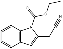 1H-Indole-1-carboxylic acid, 2-(cyanomethyl)-, ethyl ester 结构式