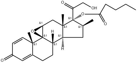 16-Methylepoxide-17-valerate Struktur