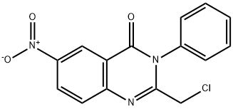 4(3H)-Quinazolinone, 2-(chloromethyl)-6-nitro-3-phenyl-,52692-81-6,结构式