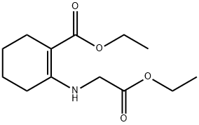 1-?Cyclohexene-?1-?carboxylic acid, 2-?[(2-?ethoxy-?2-?oxoethyl)?amino]?-?, ethyl ester,52909-70-3,结构式