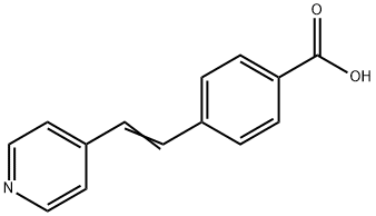 4-[(E)-2-(pyridine-4-yl)ethenyl]benzoic acid, 53031-56-4, 结构式