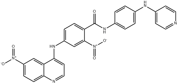 Benzamide, 2-nitro-4-[(6-nitro-4-quinolinyl)amino]-N-[4-(4-pyridinylamino)phenyl]- Structure