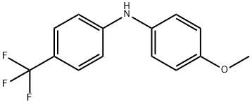 Benzenamine, N-(4-methoxyphenyl)-4-(trifluoromethyl)- 化学構造式