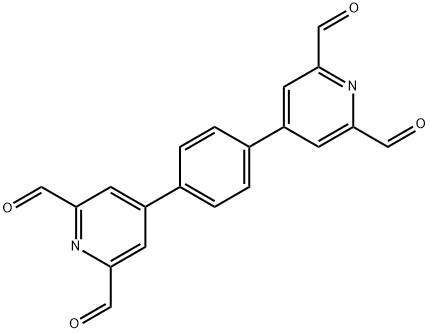 2,6-Pyridinedicarboxaldehyde, 4,4'-(1,4-phenylene)bis- Structure