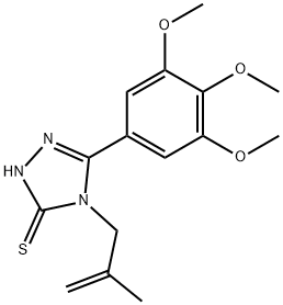 4-(2-甲基丙-2-烯-1-基)-5-(3,4,5-三甲氧基苯基)-4H-1,2,4-三唑-3-硫醇,537016-35-6,结构式