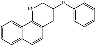 Benzo[h]quinoline, 1,2,3,4-tetrahydro-3-phenoxy- 化学構造式