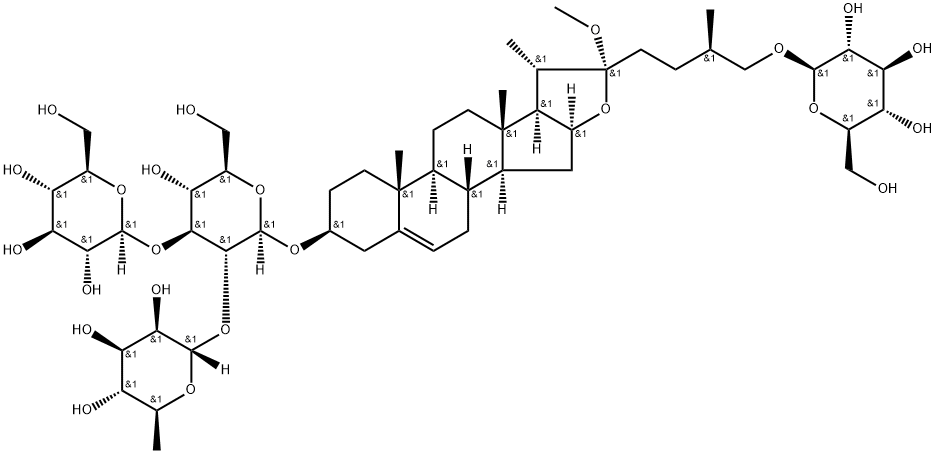 甲基原纤细薯蓣皂苷, 54522-53-1, 结构式