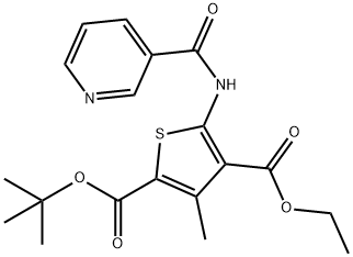 2-O-tert-butyl 4-O-ethyl 3-methyl-5-(pyridine-3-carbonylamino)thiophene-2,4-dicarboxylate 结构式