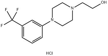 1-Piperazineethanol, 4-[3-(trifluoromethyl)phenyl]-, hydrochloride (1:1) Structure