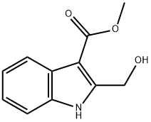 1H-Indole-3-carboxylic acid, 2-(hydroxymethyl)-, methyl ester Struktur