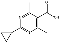 5-Pyrimidinecarboxylic acid, 2-cyclopropyl-4,6-dimethyl- Structure