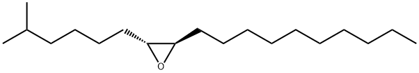 Oxirane, 2-decyl-3-(5-methylhexyl)-, (2R,3R)- Structure