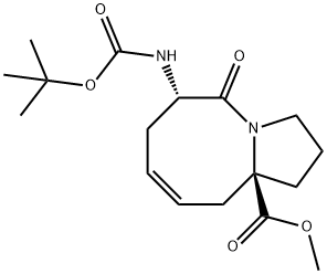 (6S,10aR,Z)-Methyl 6-((Tert-Butoxycarbonyl)Amino)-5-Oxo-1,2,3,5,6,7,10,10A-Octahydropyrrolo[1,2-A]Azocine-10A-Carboxylate(WX142187) Structure