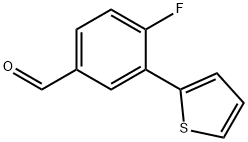 4-fluoro-3-(thiophen-2-yl)benzaldehyde 化学構造式