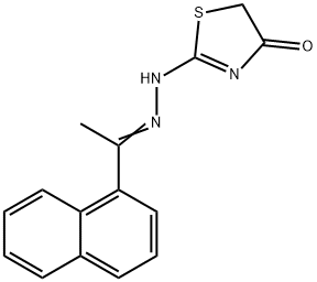 2-[2-[1-(1-萘基)亚乙基]肼基]-4(5H)-噻唑酮, 554436-97-4, 结构式