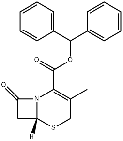 5-Thia-1-azabicyclo[4.2.0]oct-2-ene-2-carboxylic acid, 3-methyl-8-oxo-, diphenylmethyl ester, (6R)- Struktur