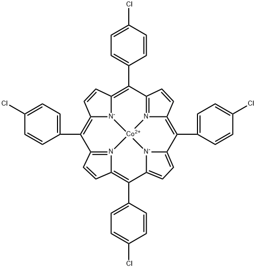 四对氯代苯基卟啉钴(II) 结构式