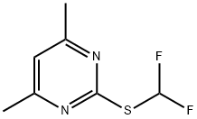 Pyrimidine, 2-[(difluoromethyl)thio]-4,6-dimethyl- 化学構造式
