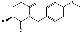 2,6-Piperidinedione, 3-hydroxy-1-[(4-methoxyphenyl)methyl]-, (3S)- Structure