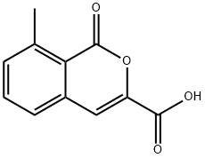 1H-2-Benzopyran-3-carboxylic acid, 8-methyl-1-oxo- Struktur
